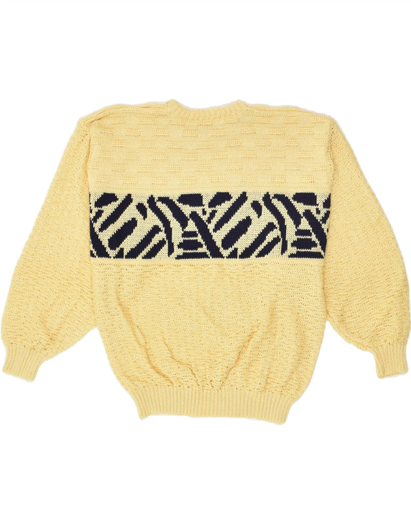 VINTAGE Womens Crew Neck Jumper Sweater UK 14 Large Yellow | Vintage Vintage | Thrift | Second-Hand Vintage | Used Clothing | Messina Hembry 