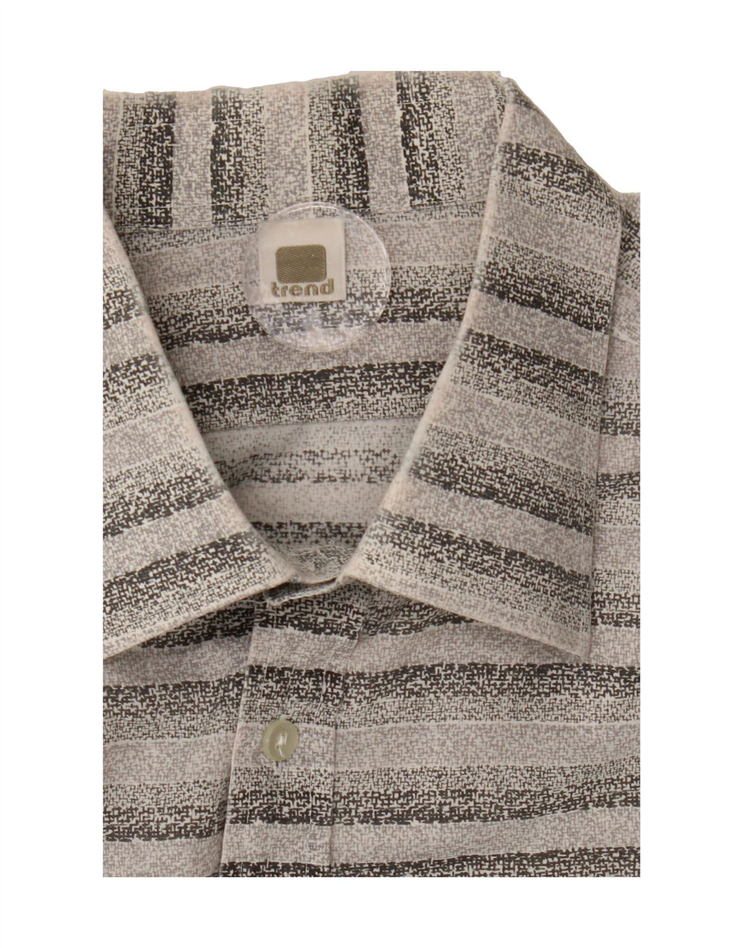 TREND Mens Shirt XL Grey Striped Vintage Trend and Second-Hand Trend from Messina Hembry 