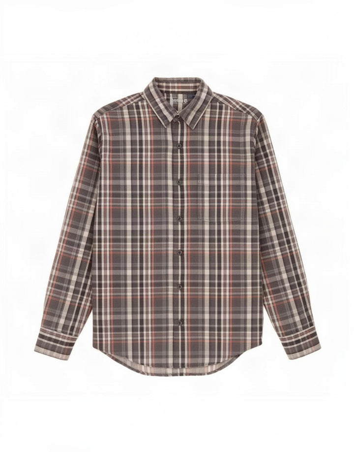 Timberland Boys Flannel Shirt Medium 15-16 Years Grey Plaid Cotton