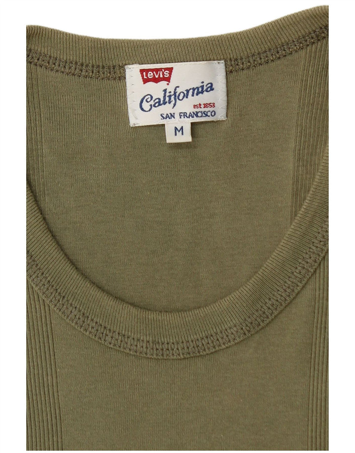 Levi's Womens Vest Top UK 12 Medium Khaki