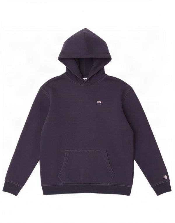 Tommy Hilfiger Mens Hoodie Jumper Large Navy Blue Cotton
