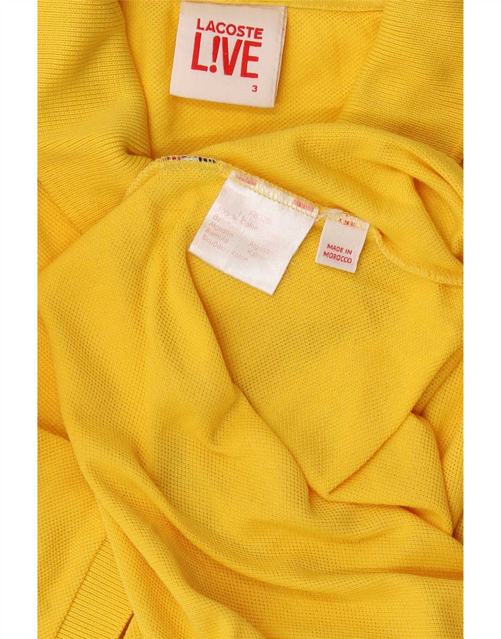 Lacoste Mens Polo Shirt Size 3 Small Yellow Cotton