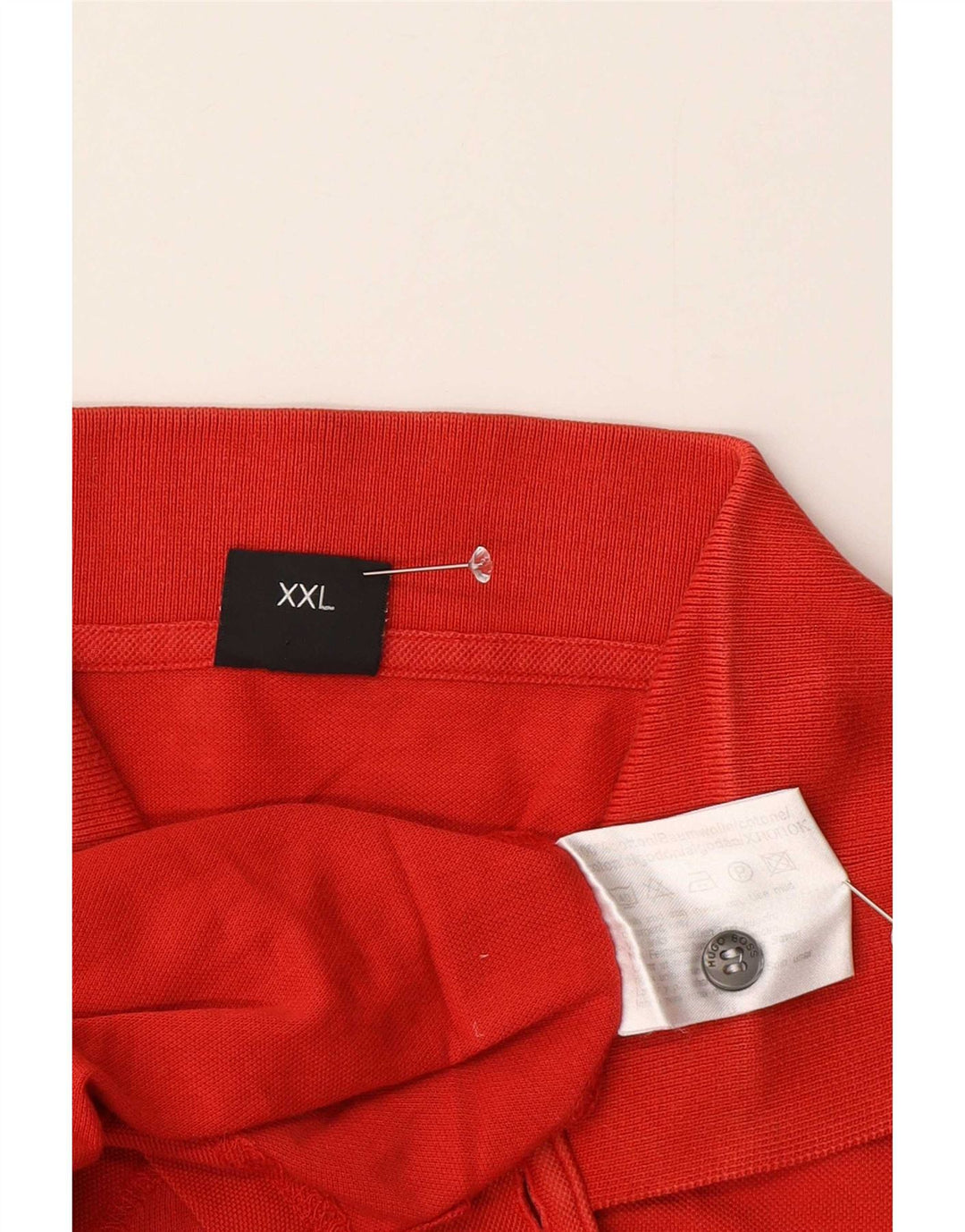 Hugo Boss Mens Polo Shirt 2XL Red Cotton