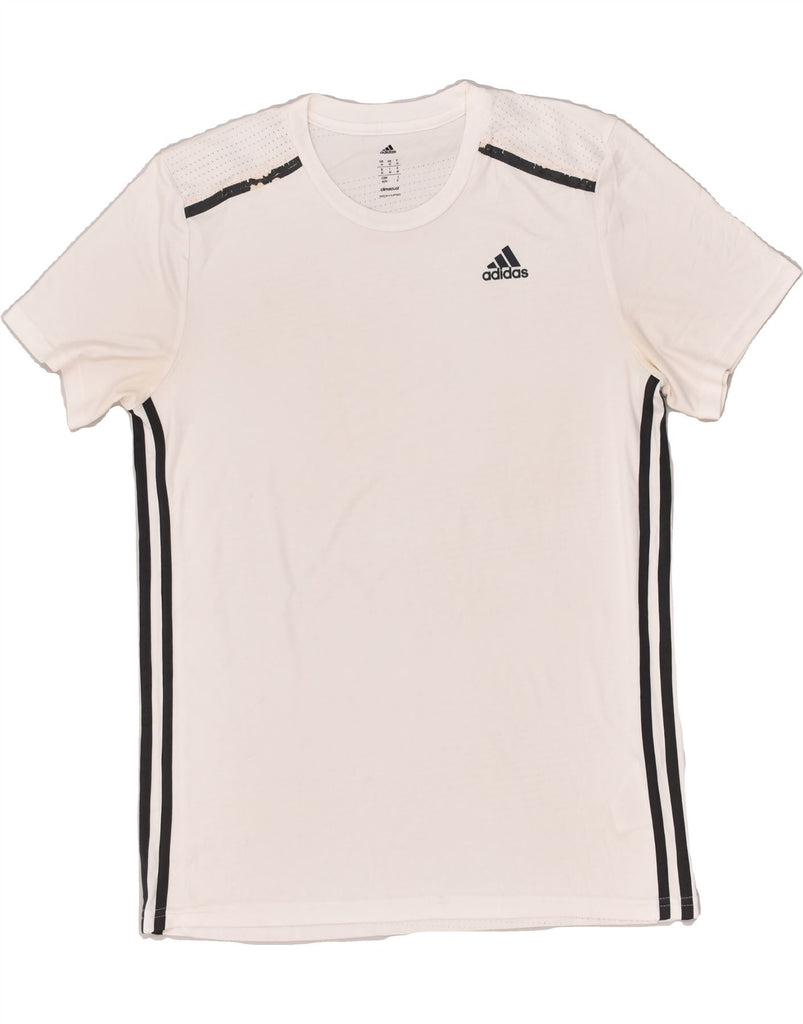 ADIDAS Mens Climacool T-Shirt Top Medium White Polyester | Vintage Adidas | Thrift | Second-Hand Adidas | Used Clothing | Messina Hembry 