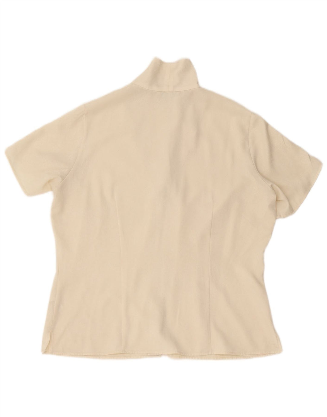 Marks & Spencer Womens Short Sleeve Shirt Blouse UK 16 Large Beige