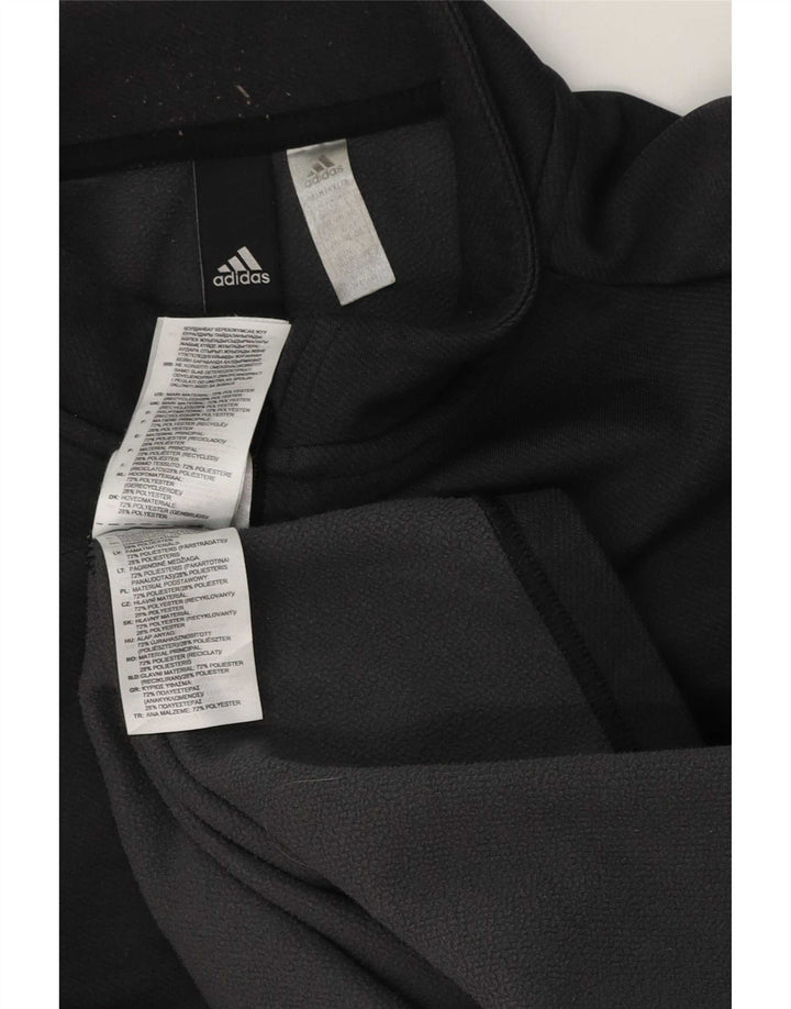 Adidas Mens Zip Neck Pullover Tracksuit Top XL Grey Polyester