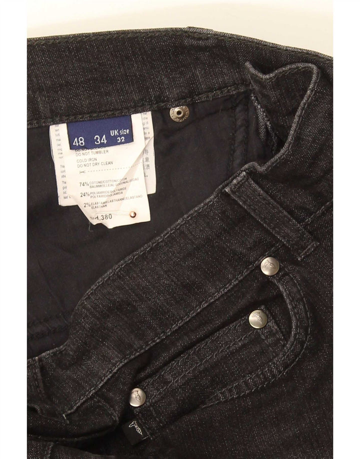 Trussardi Mens Straight Jeans W32 L32 Black Cotton