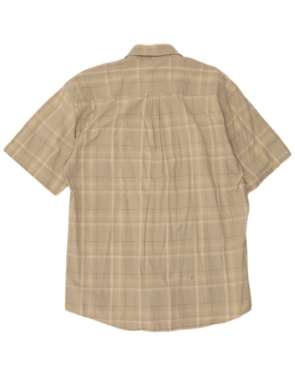 Camel Active Mens Short Sleeve Shirt XL Beige Check
