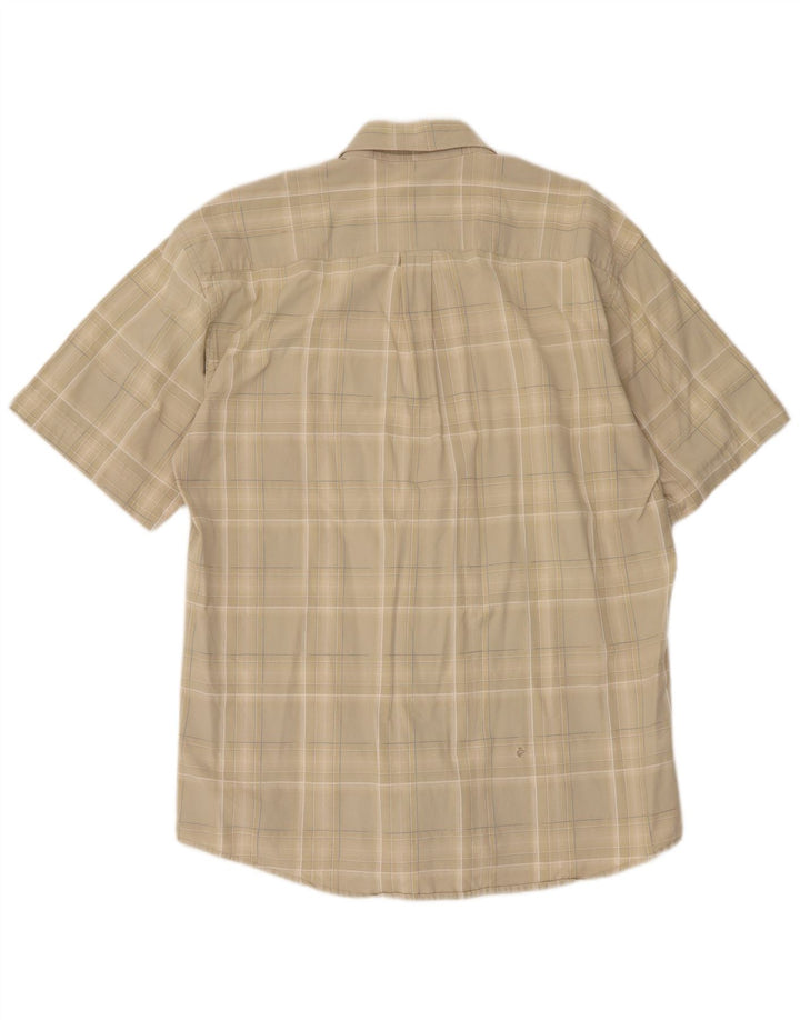 Camel Active Mens Short Sleeve Shirt XL Beige Check