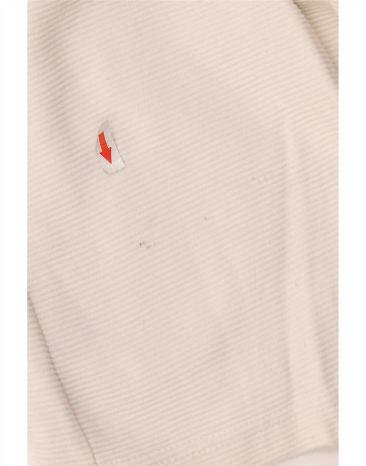 Zara Mens Sport Shorts Small White Pinstripe Cotton