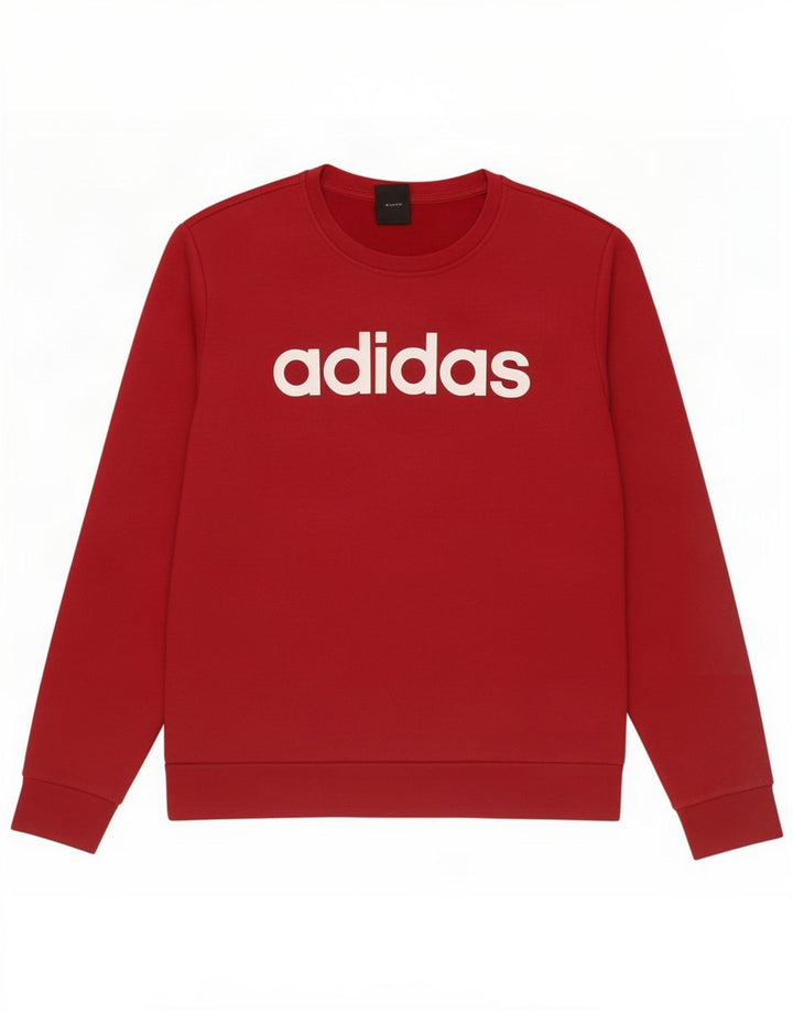 Adidas Womens Graphic Sweatshirt Jumper UK 12/14 Medium Red