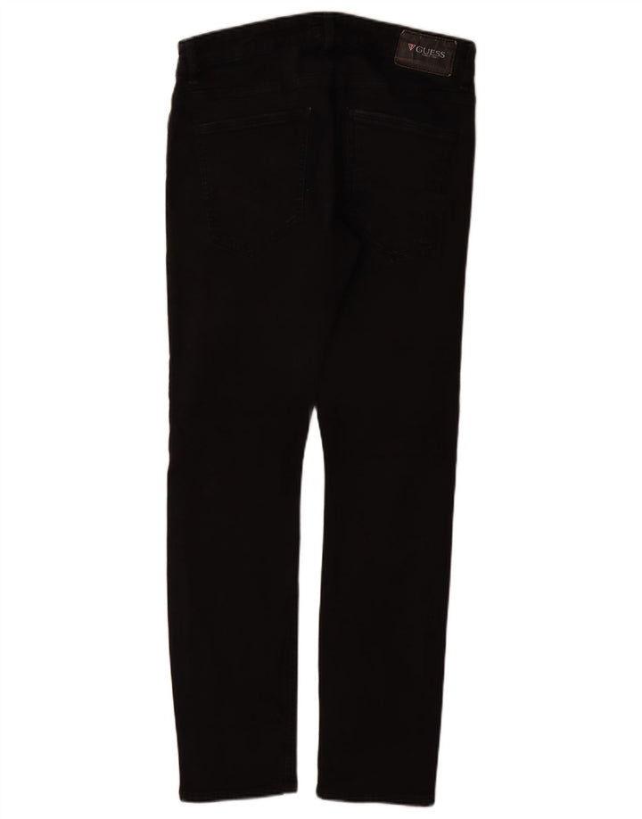 Guess Mens Slim Jeans W31 L31 Black Cotton