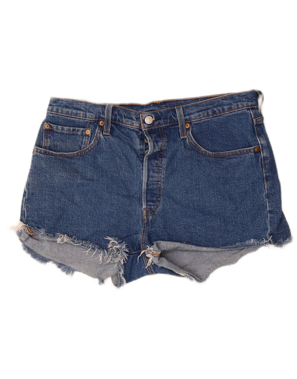 Levi's Womens 501 Denim Shorts W32 Large Blue Cotton