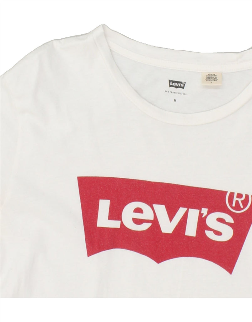 LEVI'S Mens Graphic T-Shirt Top Medium White Cotton | Vintage Levi's | Thrift | Second-Hand Levi's | Used Clothing | Messina Hembry 