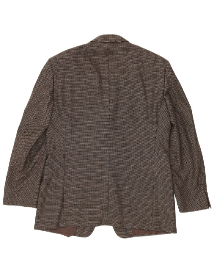 Valentino Mens 2 Button Blazer Jacket IT 44 2XL Grey Houndstooth
