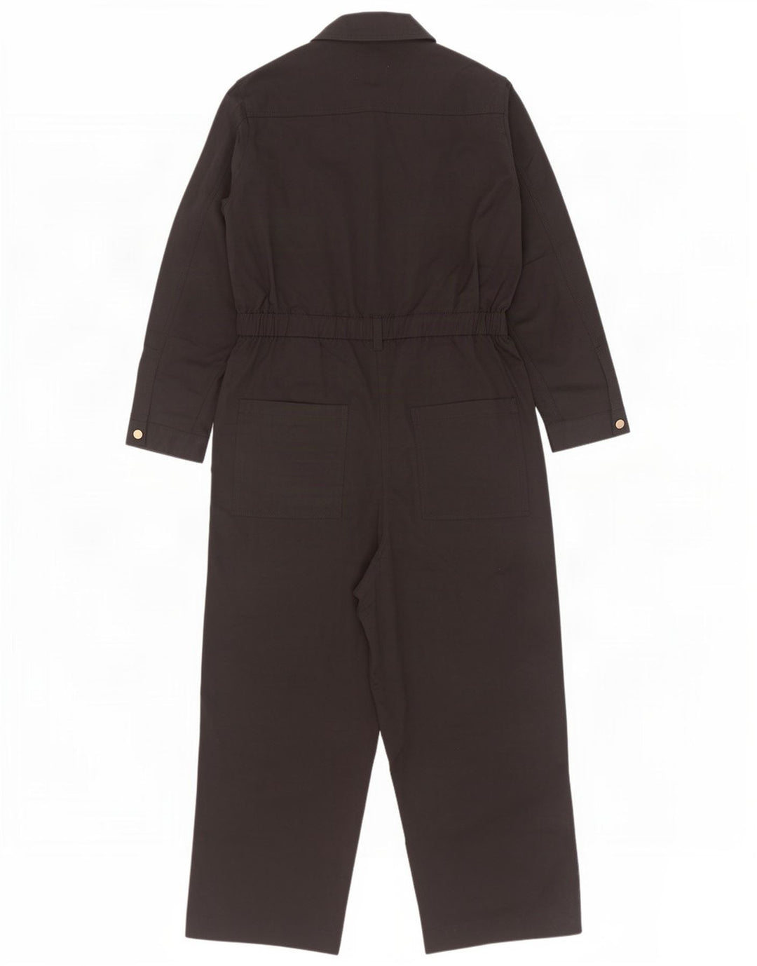 Zara Womens Long Sleeve Jumpsuit UK 16 Large Black