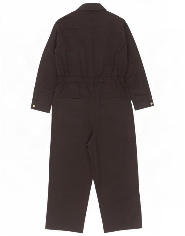 Zara Womens Long Sleeve Jumpsuit UK 16 Large Black