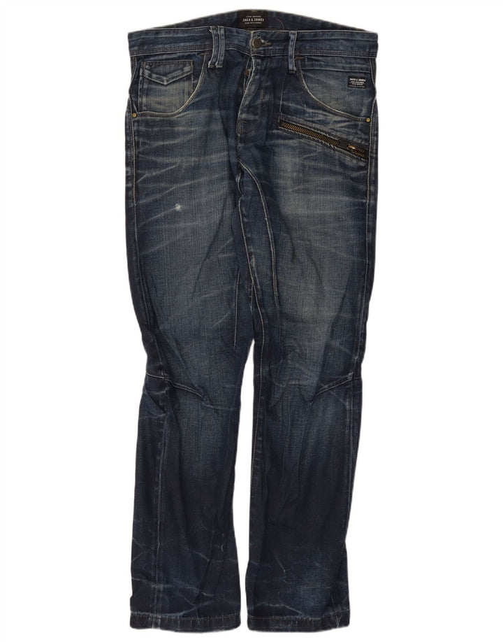 Jack & Jones Mens Straight Jeans W32 L32 Blue Cotton