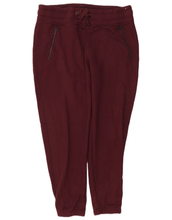 ATHLETA Womens Tracksuit Trousers Joggers UK 14 Medium  Burgundy Polyester