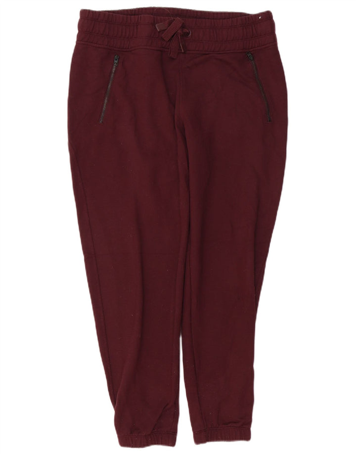 ATHLETA Womens Tracksuit Trousers Joggers UK 14 Medium  Burgundy Polyester