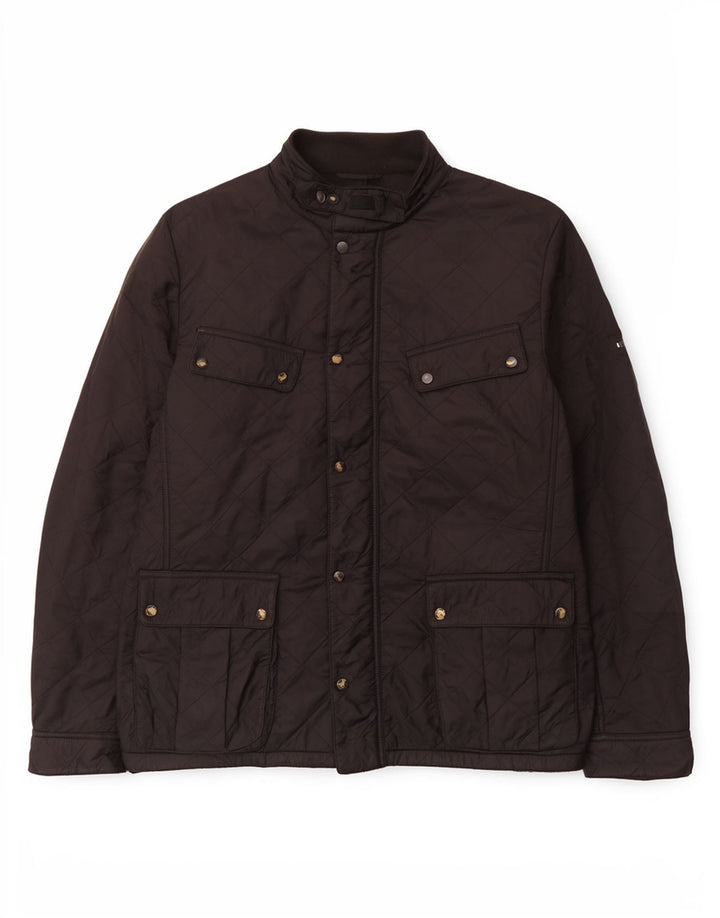 Barbour Mens Quilted Jacket UK 42 XL Black Polyamide