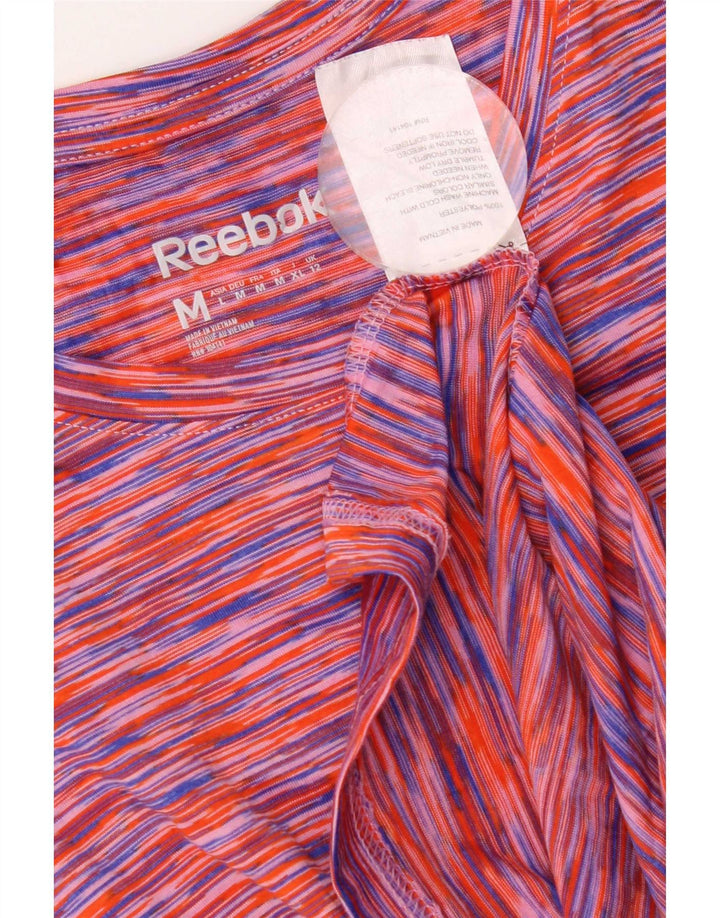 Reebok Womens T-Shirt Top UK 12 Medium Multicoloured Flecked Polyester