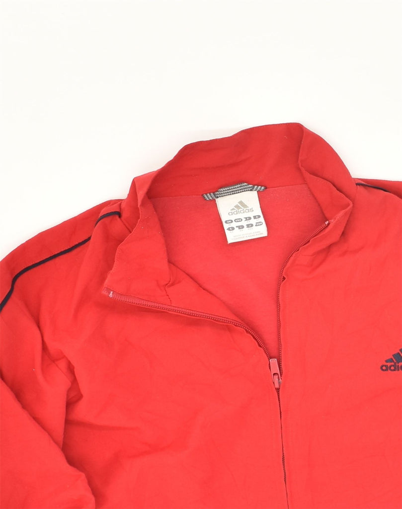 ADIDAS Womens Tracksuit Top Jacket UK 10 Small Red Polyester | Vintage Adidas | Thrift | Second-Hand Adidas | Used Clothing | Messina Hembry 