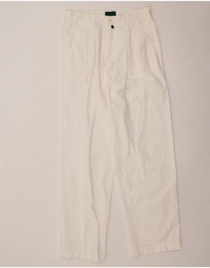 BEST COMPANY Mens Pegged Chino Trousers W32 L32 White