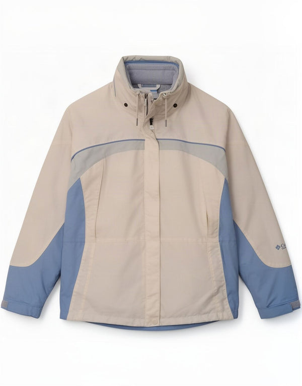 Columbia Womens Interchange Windbreaker Jacket UK 16 Large White