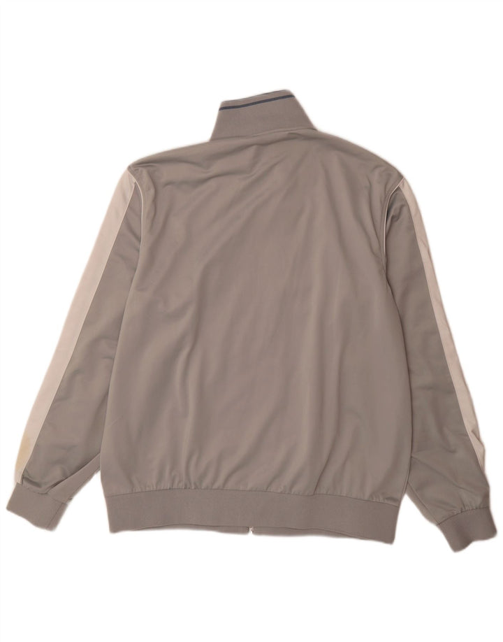 Asics Mens Tracksuit Top Jacket 2XL Grey Colourblock Polyester