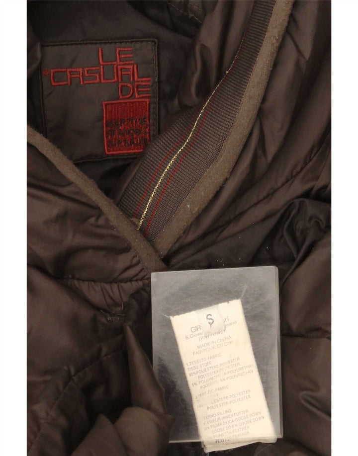 Marithe Francois Girbaud Womens Padded Coat UK 10 Small Brown Polyester