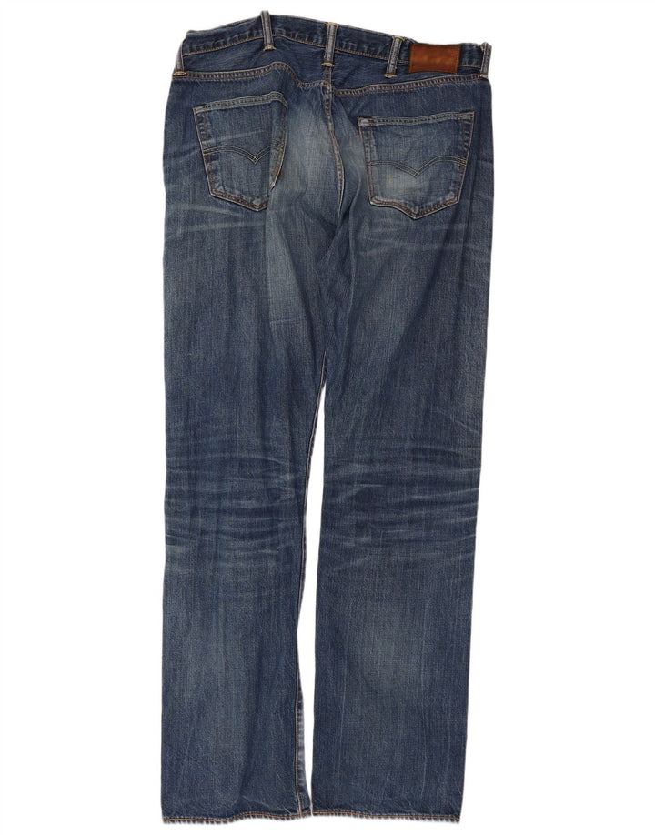 Levi's Mens Straight Jeans W38 L36 Blue Cotton