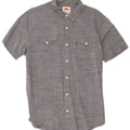 Levi's Mens Short Sleeve Shirt Medium Grey Flecked Cotton