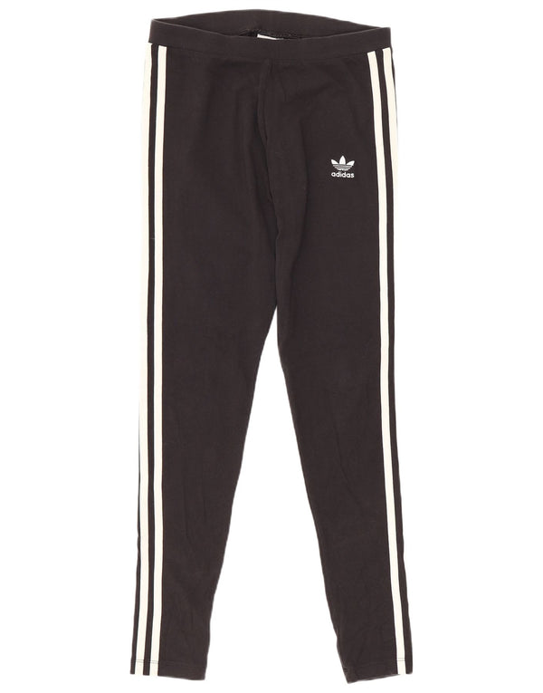 Adidas Womens Leggings UK 10 Small Black Cotton