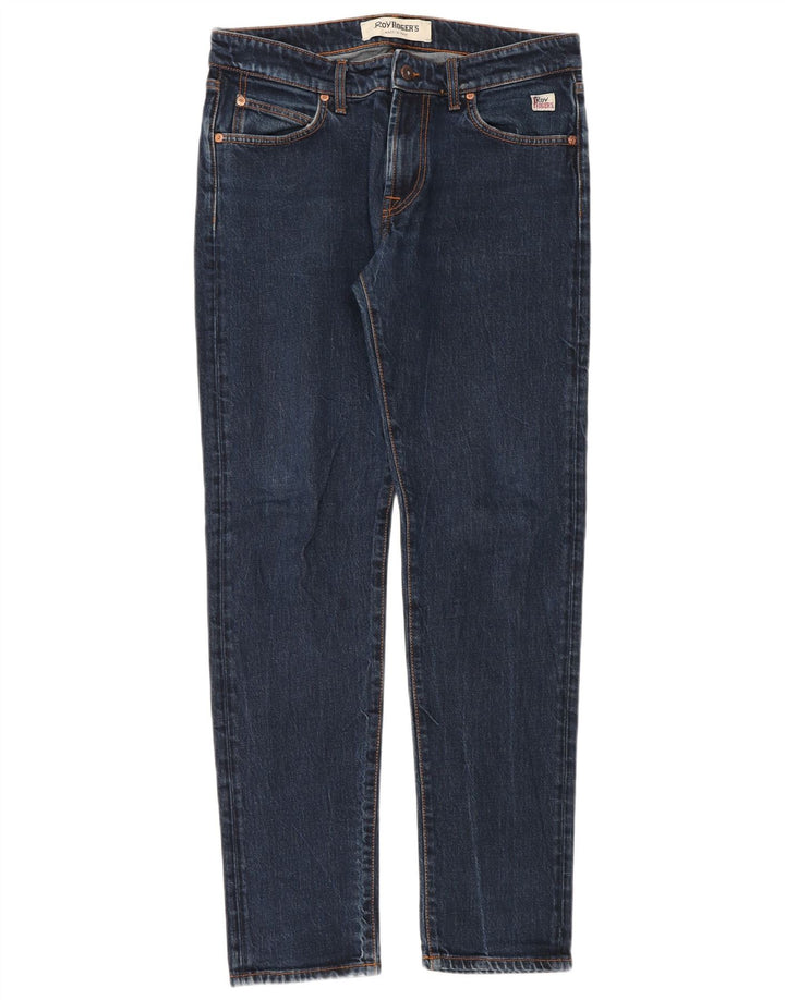Roy Rogers Mens Slim Jeans W34 L32 Navy Blue Cotton