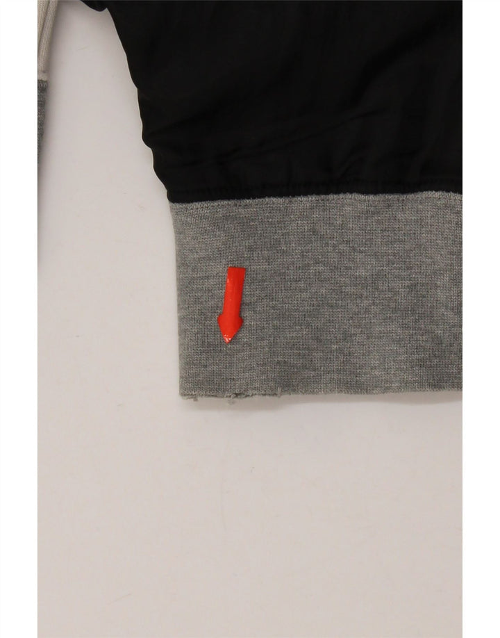 Nike Mens Graphic Zip Hoodie Sweater Medium Black Colourblock Cotton