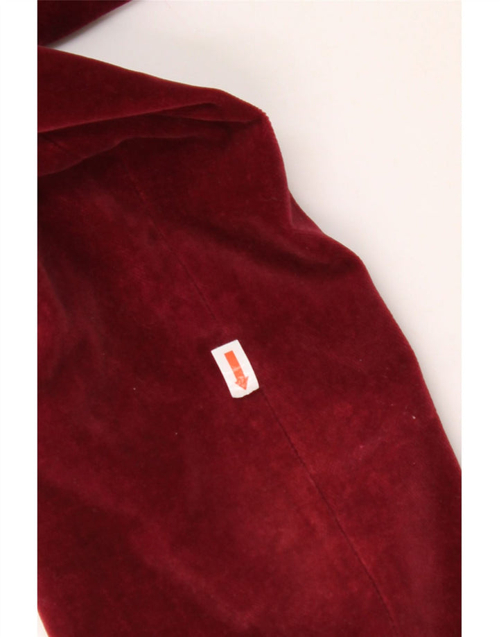 COUNTRY CASUALS Womens 2 Button Velvet Blazer Jacket UK 14 Large Burgundy