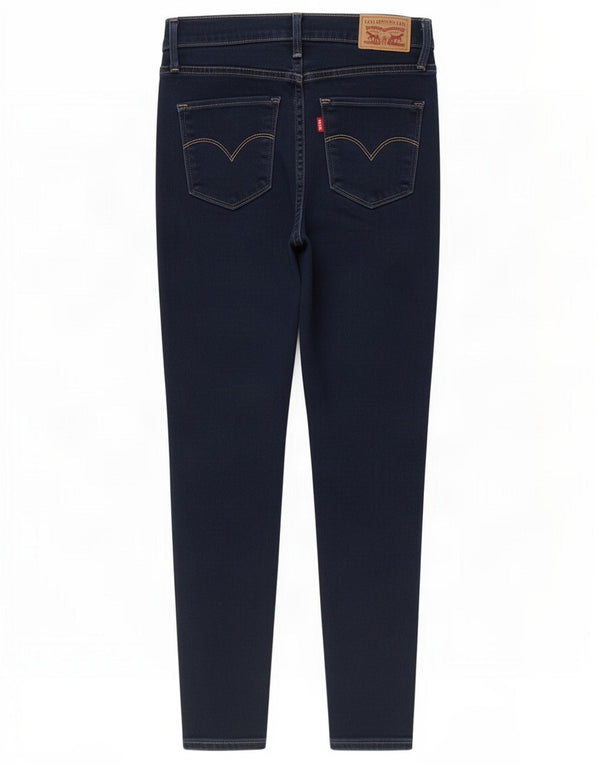 Levi's Womens 720 High Rise Super Skinny Jeans W26 L28 Navy Blue Cotton