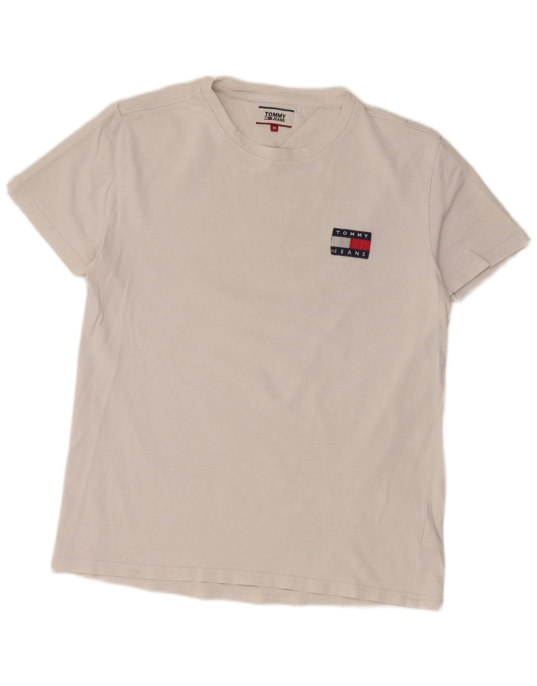 Tommy Hilfiger Mens T-Shirt Top Medium White Cotton