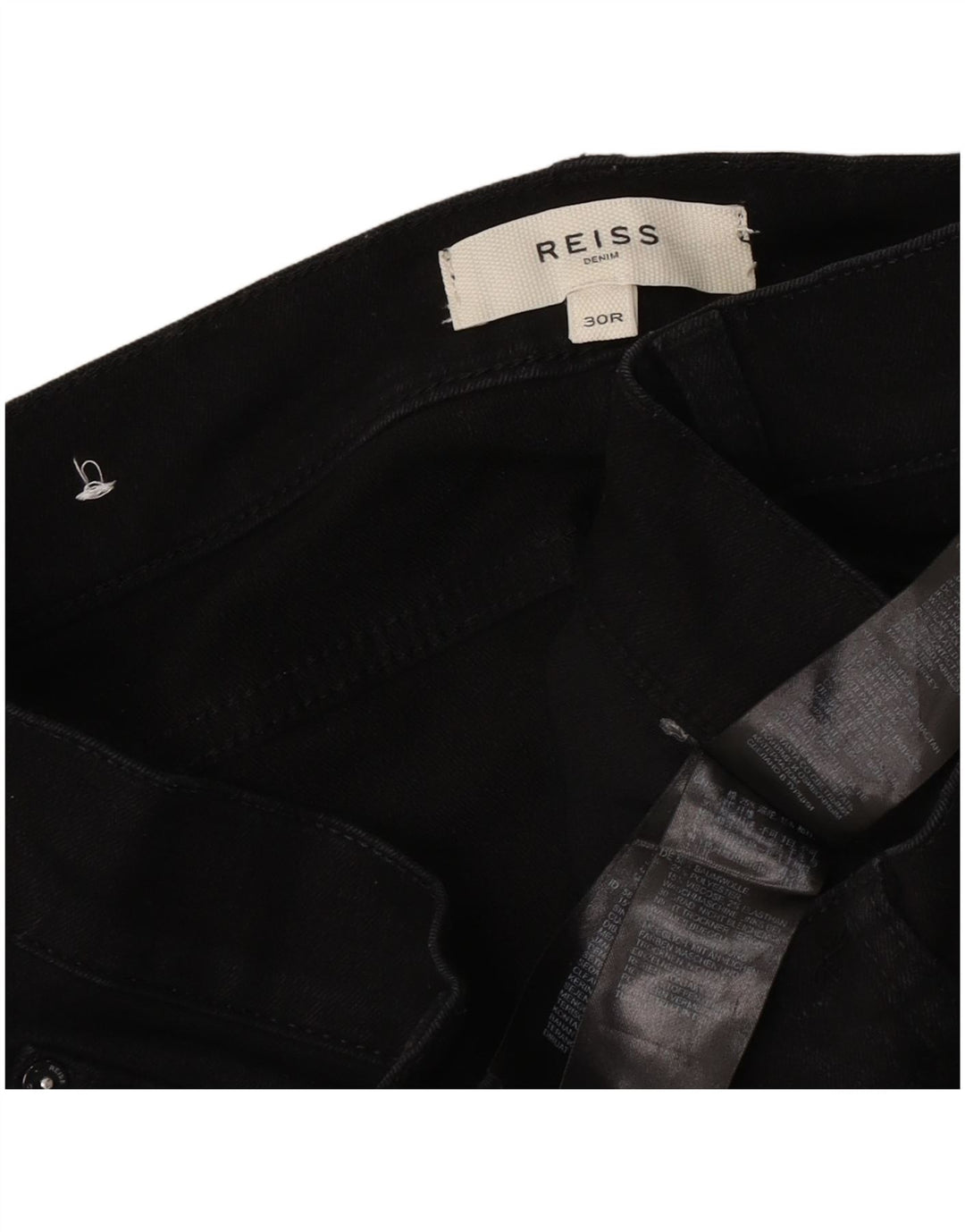 Reiss Womens Slim Jeans W30 L32 Black Cotton
