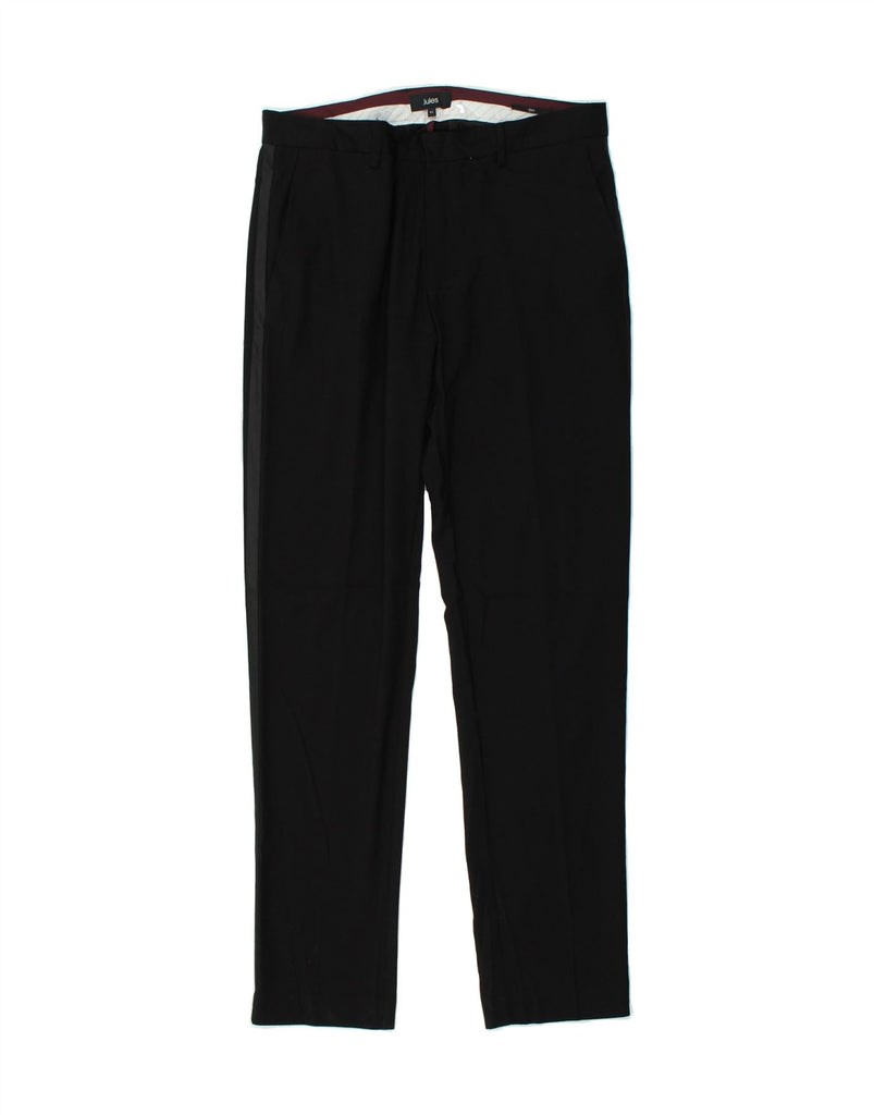 JULES Womens Slim Casual Trousers W32 L31 Black Polyester | Vintage Jules | Thrift | Second-Hand Jules | Used Clothing | Messina Hembry 