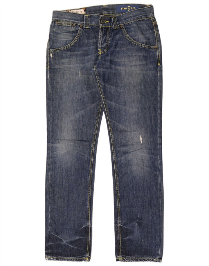 Dondup Womens Stan Dart Straight Jeans W29 L32 Blue Cotton