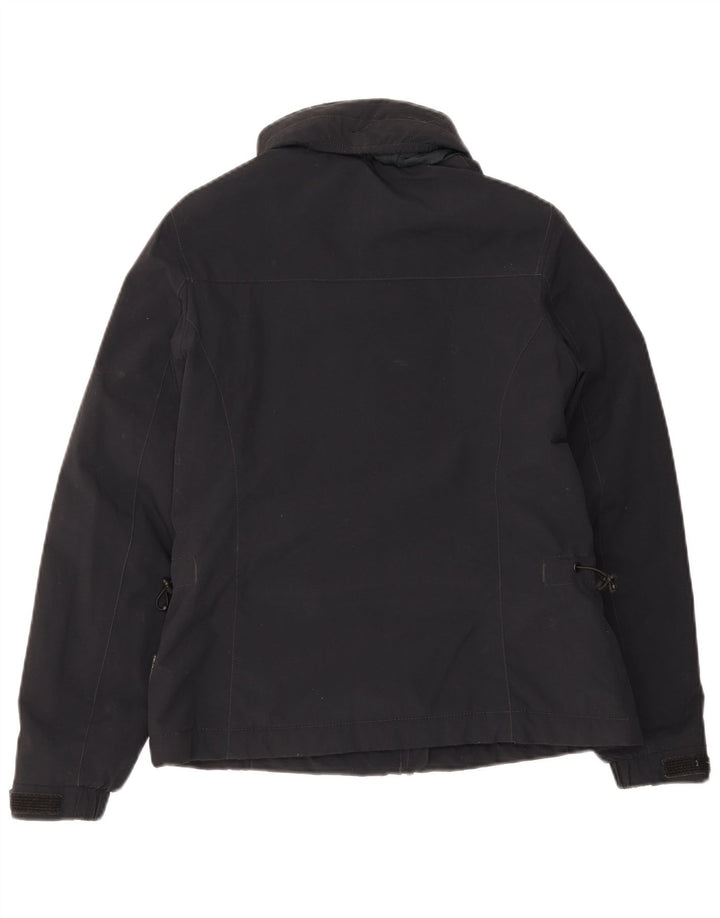 Napapijri Womens Geographic Oversized Windbreaker Jacket UK 10 Small Black