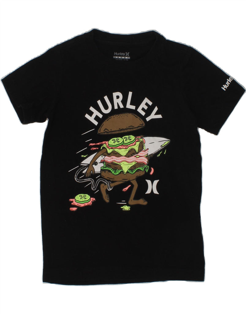 HURLEY Boys Graphic T-Shirt Top 5-6 Years Medium  Black Cotton | Vintage Hurley | Thrift | Second-Hand Hurley | Used Clothing | Messina Hembry 