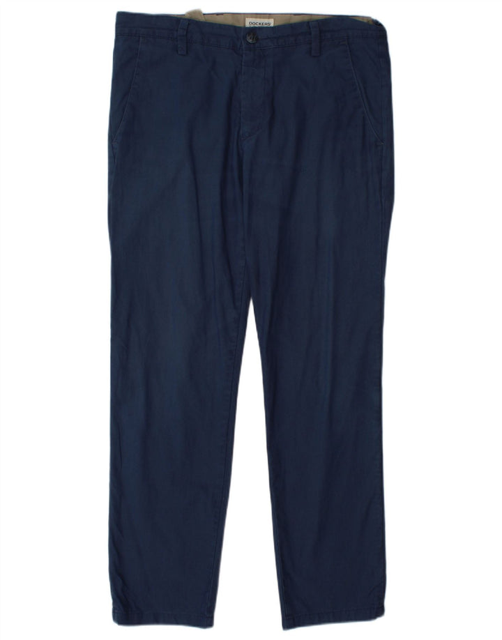 Dockers Mens Extra Sim Fit Chino Trousers W32 L29 Navy Blue