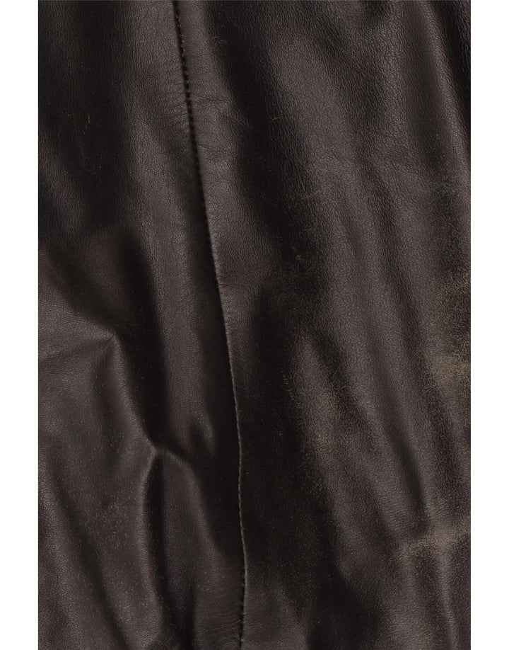 Society Mens Leather Jacket UK 42 XL Black