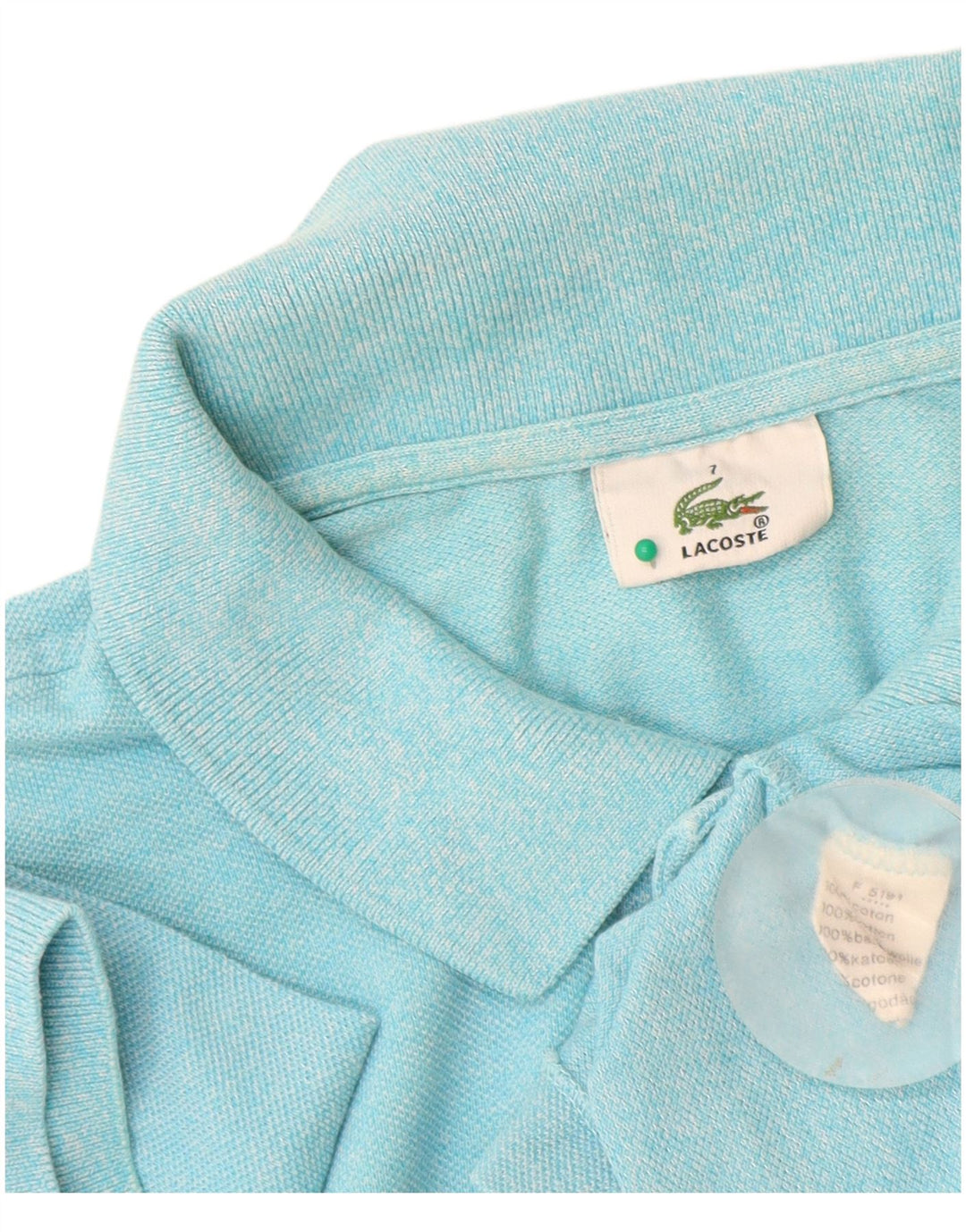 Lacoste Mens Polo Shirt Size 7 2XL Blue Cotton