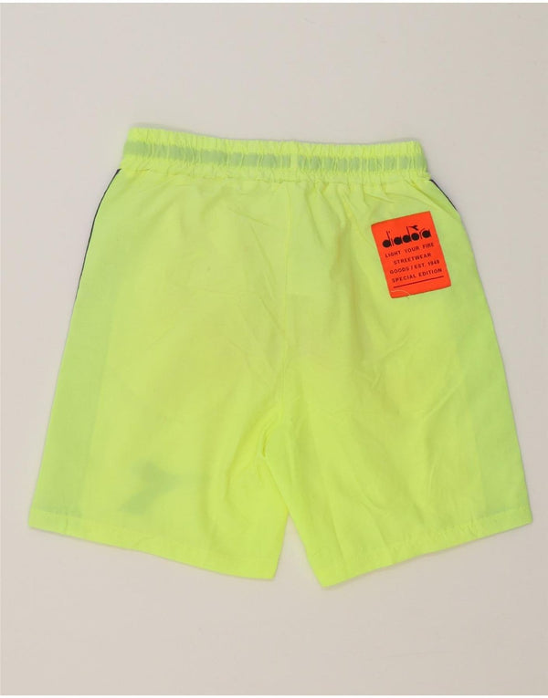 Diadora Boys Graphic Sport Shorts 7-8 Years  Green Colourblock Polyester