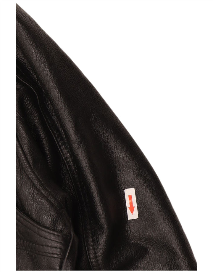 Vintage Mens Leather Jacket UK 38 Medium Black
