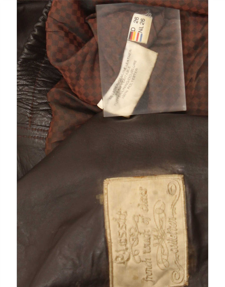 CLASSIC Mens Leather Jacket UK 42 XL Brown